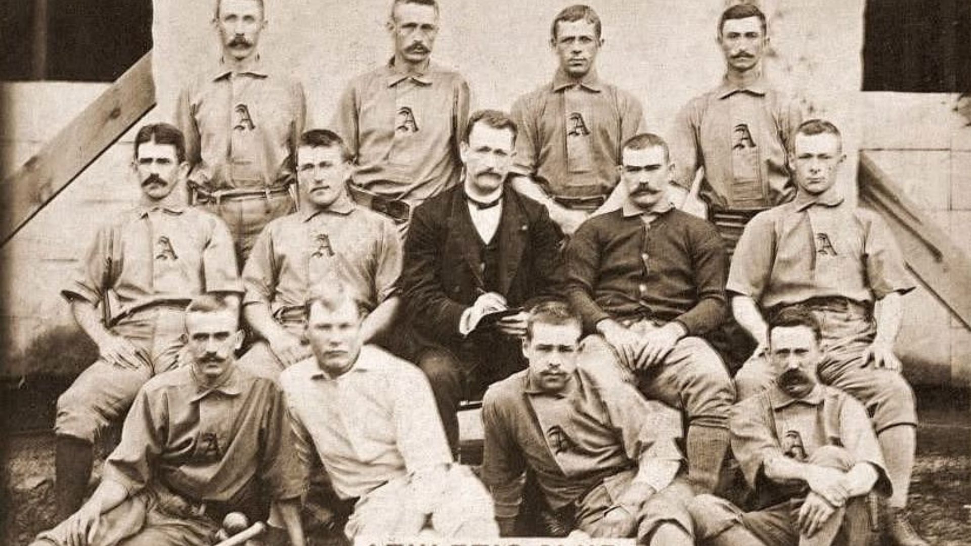 A photo of the 1887 Philadelphia Athletics baseball team