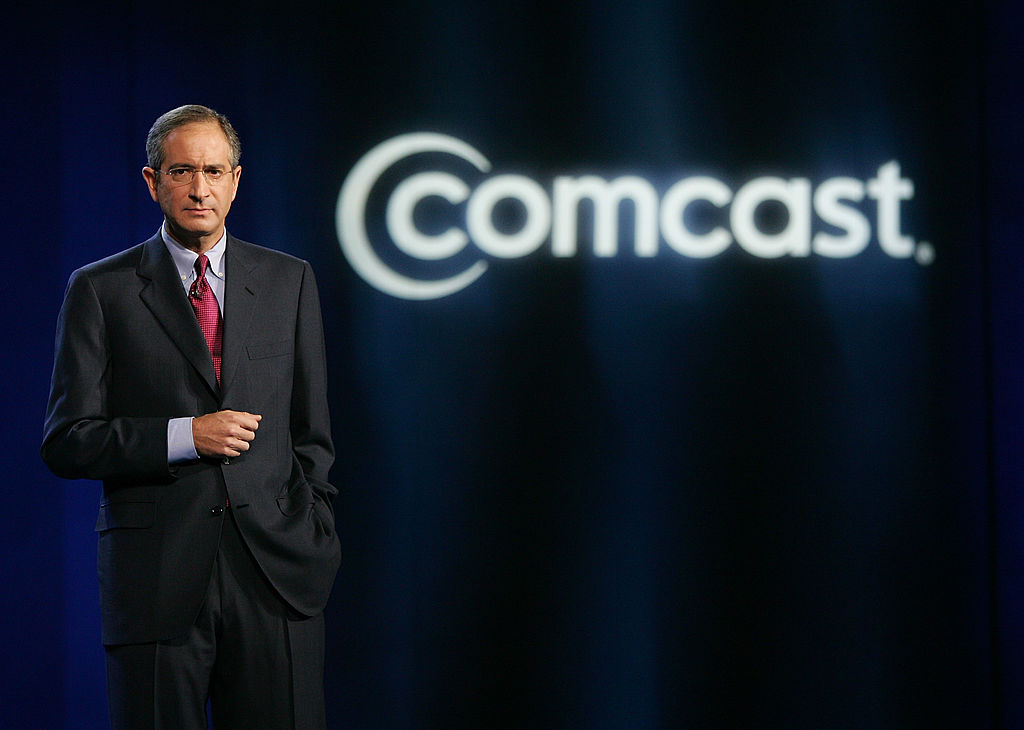 Comcast Corp. Chairman and CEO Brian L. Roberts delivers a keynote address